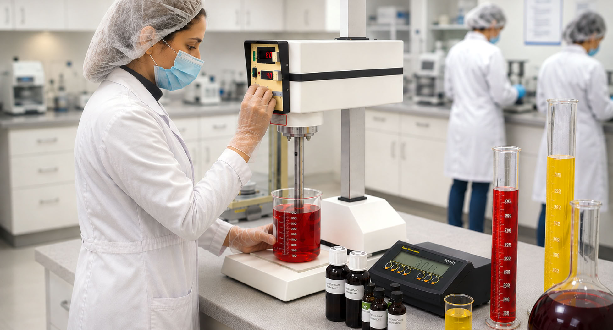 Beverage flavor development at Nutrition Labs with natural flavor testing and formulation