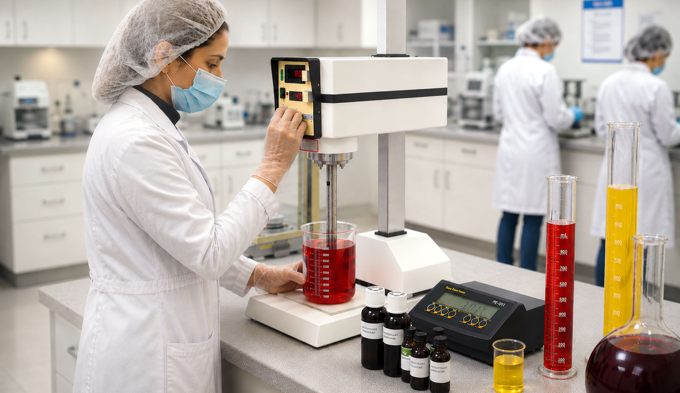 Beverage flavor development at Nutrition Labs with natural flavor testing and formulation